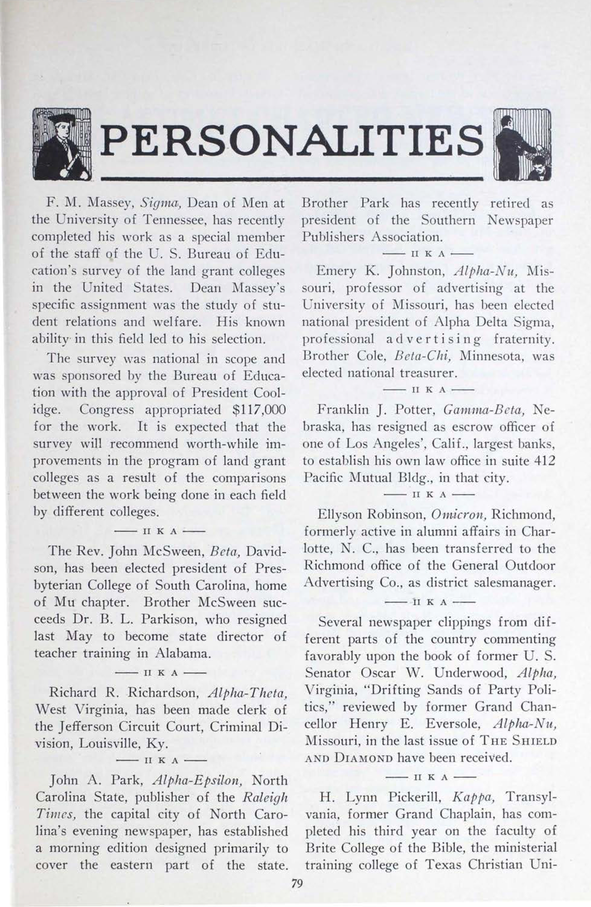 Personalities, October 1928